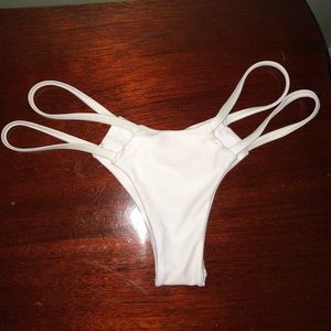 Mora White Double Band Bikini